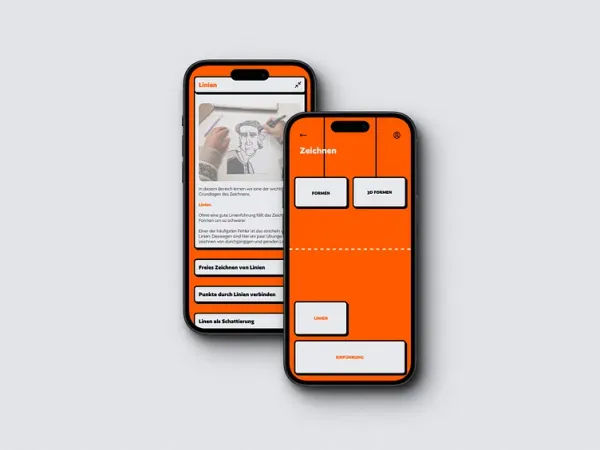 BLOC – Skill-Tree Detailansicht mit Zeichnen-Untermodulen
